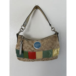 COACH VINTAGE Y2K SIGNATURE ~ 🌈 RAINBOW ~ MINI SHOULDER BAG, F17425